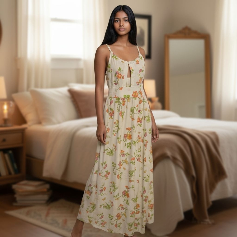 Vintage floral nightgown by Dutchess, I. Magnin & Co. 1970s